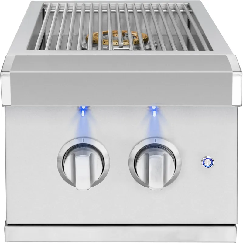 American Made Grill ATSSB2-LP Atlas Double Side Burner Propane