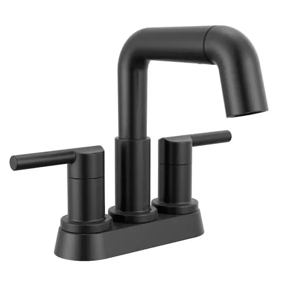 Delta Faucet 25849LF-BLPD Nicoli Centerset Bathroom Faucet with Sprayer
