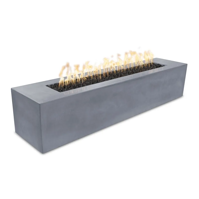 Outdoor Plus OPT-CRM7216-NGY-LP Carmen Concrete Fire Pit 72 inches x 16 inches