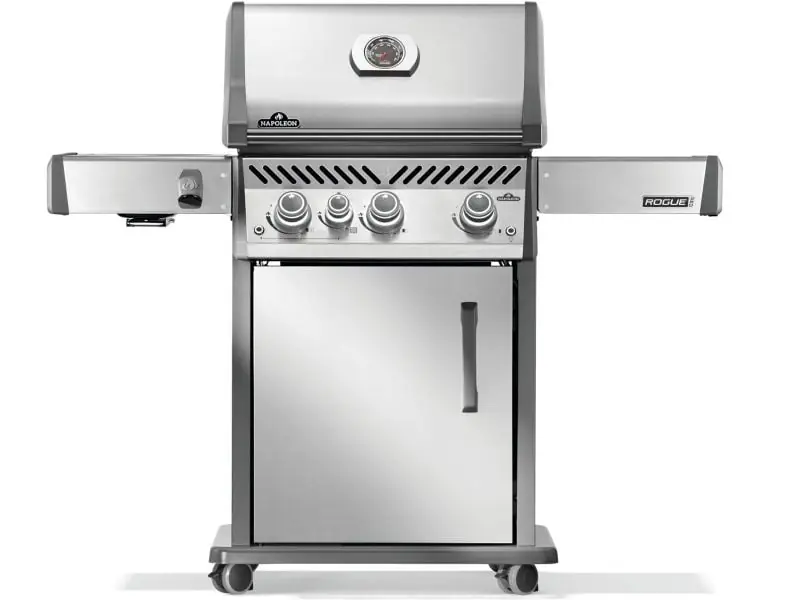 Napoleon Bbq RP425SIBNSS-2 Rogue PRO 425 SIB 3-Burner Gas Grill with Infrared Side Burner