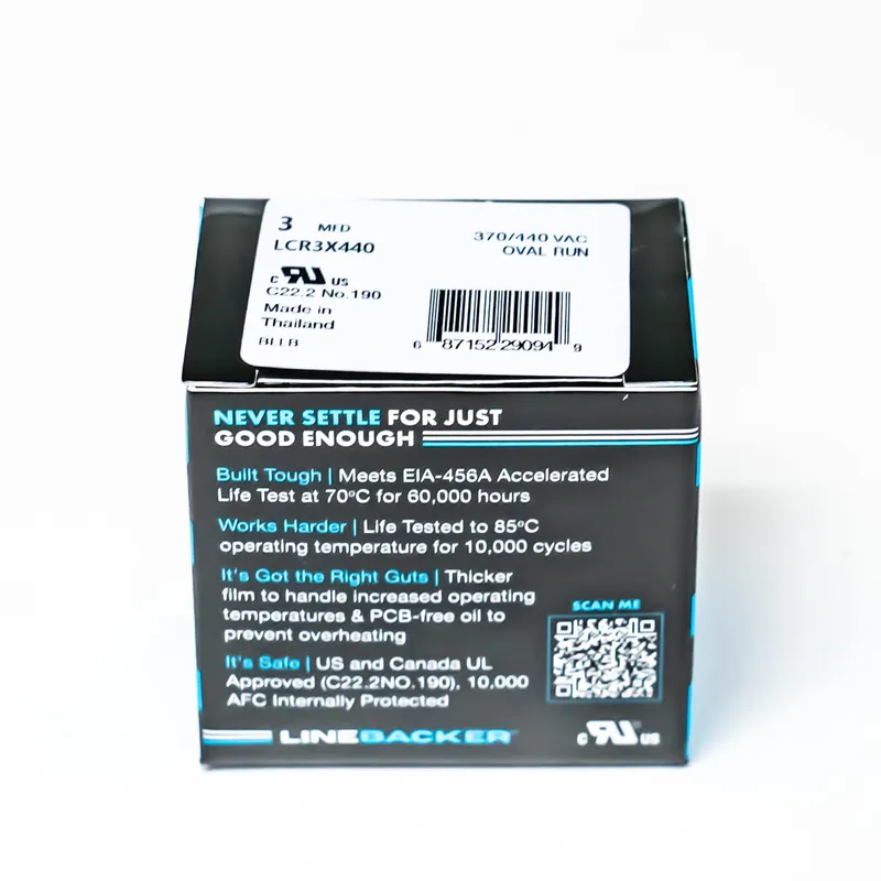 Supco LCR3X440 Capacitor Oval Run 3 uf 370/440 Volts