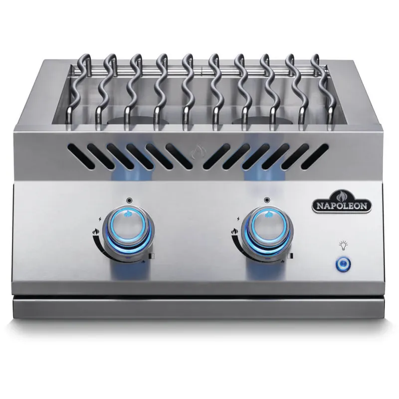 Napoleon Bbq BIB18RTNSS Built-in 700 Series Dual Range Top Burner with Stainless Steel Cover