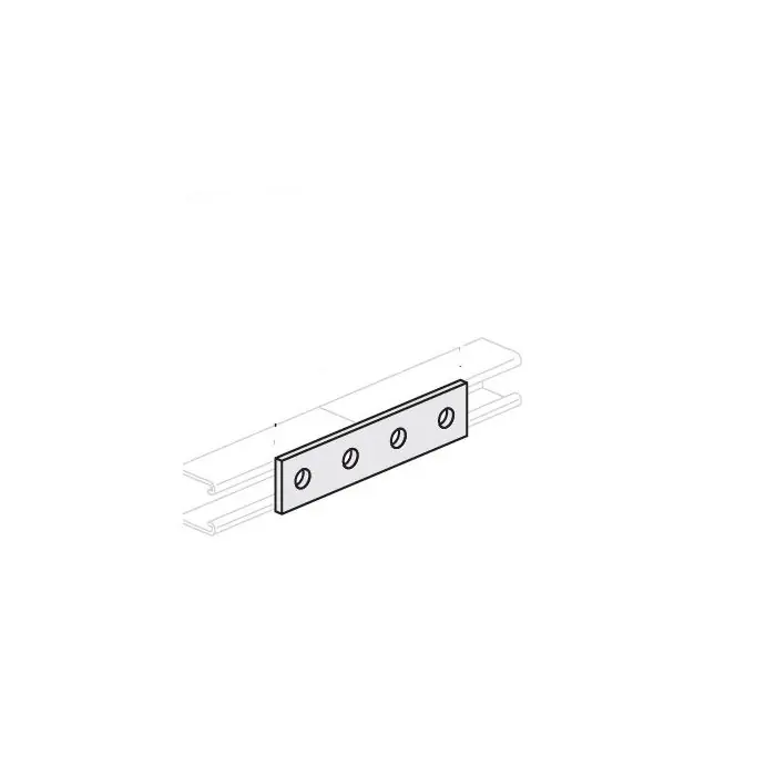 Gregory G205 Electrogalvanized Carbon Steel 4-Hole Splice Plate 7-1/4-Inch x 1-5/8-Inch G-Strut®