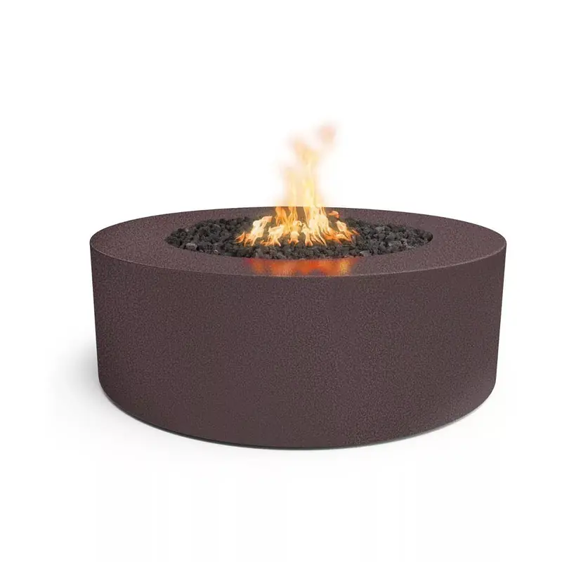 Outdoor Plus OPT-UNYPC48FSEN-CPV-LP Unity 48 Inch x 24 Inch Powder Coat Steel Flame Sense Fire Pit Liquid Propane Gas