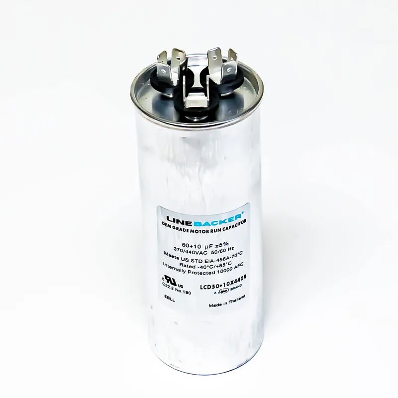Supco LCD50+10X440R Capacitor Round Dual Run 50 + 10 uf 370/440 Volts LCD50+10X440R