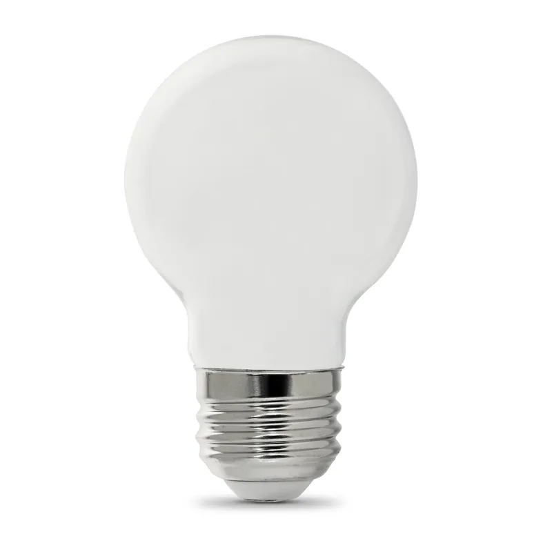 Feit Electric BPGM60W950CAFIL/2 LED Bulb, Globe, G165 Lamp, 60 W Equivalent, E26 Lamp Base, Dimmable
