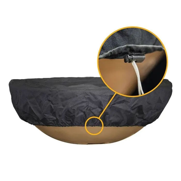 Outdoor Plus OPT-BCVR-2424-10H Canvas Square Bowl Fire Pit Cover 24x24-Inch