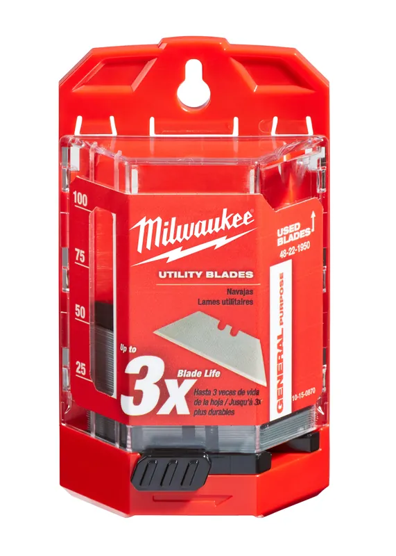Milwaukee 48-22-1950 General Purpose 2-Point 2-3/8 In. Utility Knife Blade (50-Pack)