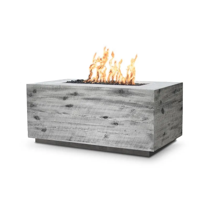 Outdoor Plus OPT-CTL84-IVY-NG Catalina 84 Inch Wood Grain Match Lit Fire Pit Natural Gas