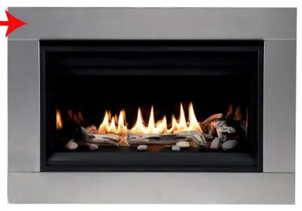 SUPERIOR DSSSRNCL35 Stainless Decorative Surround for 35 DRL Linear Fireplaces
