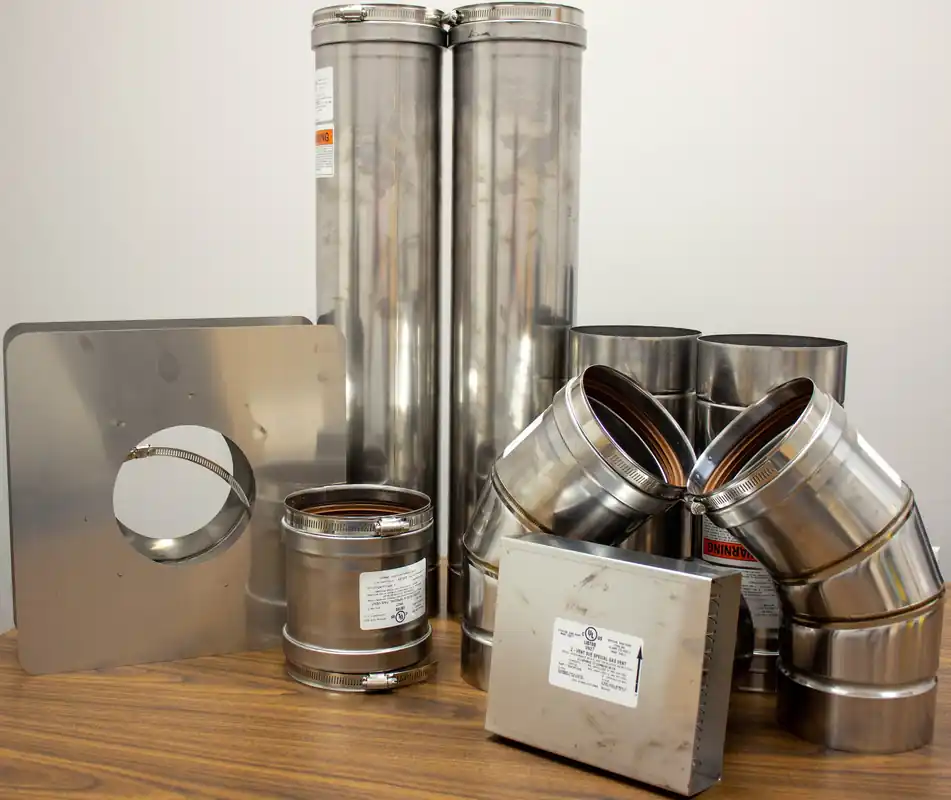 Z-FLEX HUVK5SS 5 Horizontal Unit Heater Vent Kit - Category III Stainless Steel