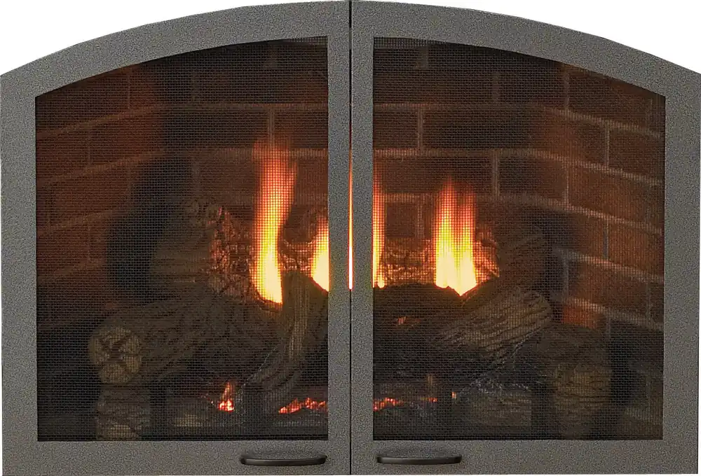 White Mountain VBR42GCHP Hearth Arch Doors for Breckenridge Select 42 Hammered Pewter