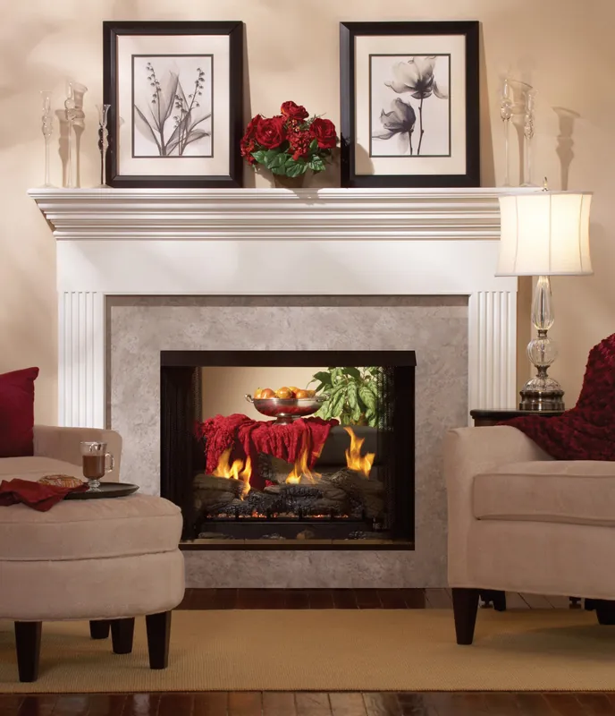 White Mountain VFP36SB2 36 in Breckenridge Vent-Free 2-Sided See-Through Firebox