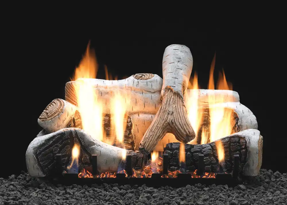 White Mountain LS18B2 Birch Replacement Logs for Vented or Vent Free Slope Glaze Burners