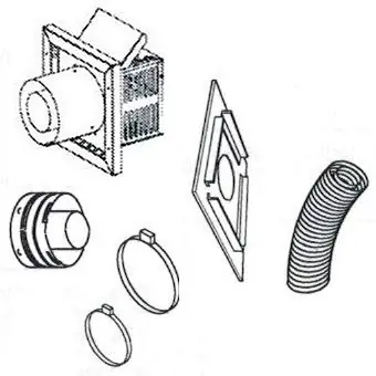 SUPERIOR SFKIT18SS Secure Flex Small Square Termination Kit with 18 inches Compressed Vent