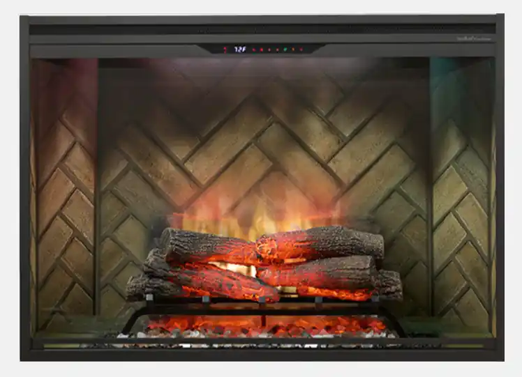 Dimplex 500005736 Revillusion 36 Inch Portrait Built-In Electric Firebox with Herringbone Liner