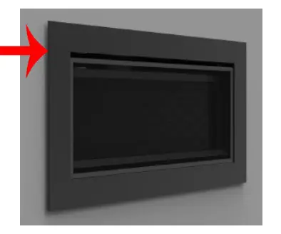 SUPERIOR DSBLKRNCL45 Matte Black Decorative Surround for 45 DRL Linear Fireplaces