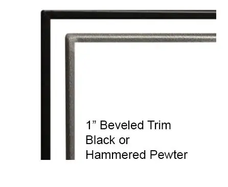 WHITE MOUNTAIN DF48BL Beveled Front Trim for Boulevard 48 Direct Vent Linear Fireplaces - Black