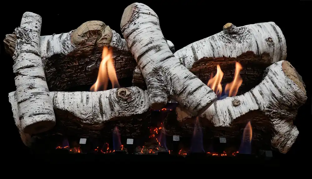 White Mountain LS24CB Birch Replacement Logs for Vented or Vent Free Slope Glaze Burners