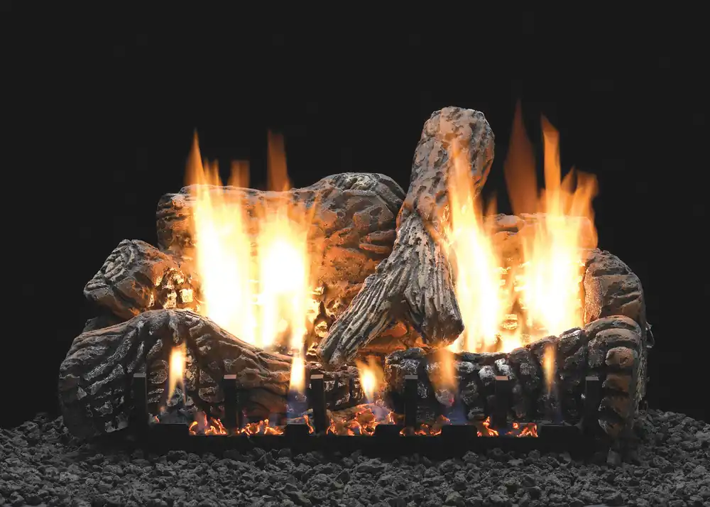 White Mountain LS16C Charred Oak Replacement Logs for Vent Free Slope Glaze Burners