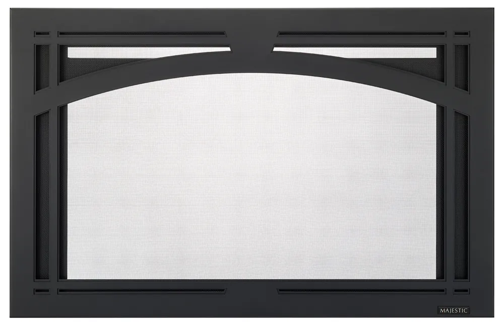 Majestic TA-TRI35-BK 35 Tuscan Arch Black Front with Screen for Trilliant35 Fireplace Insert