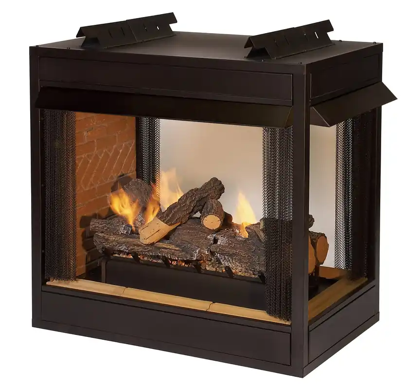 WHITE MOUNTAIN VFP36PB2E Breckenridge Vent-Free 3-Sided Peninsula Firebox