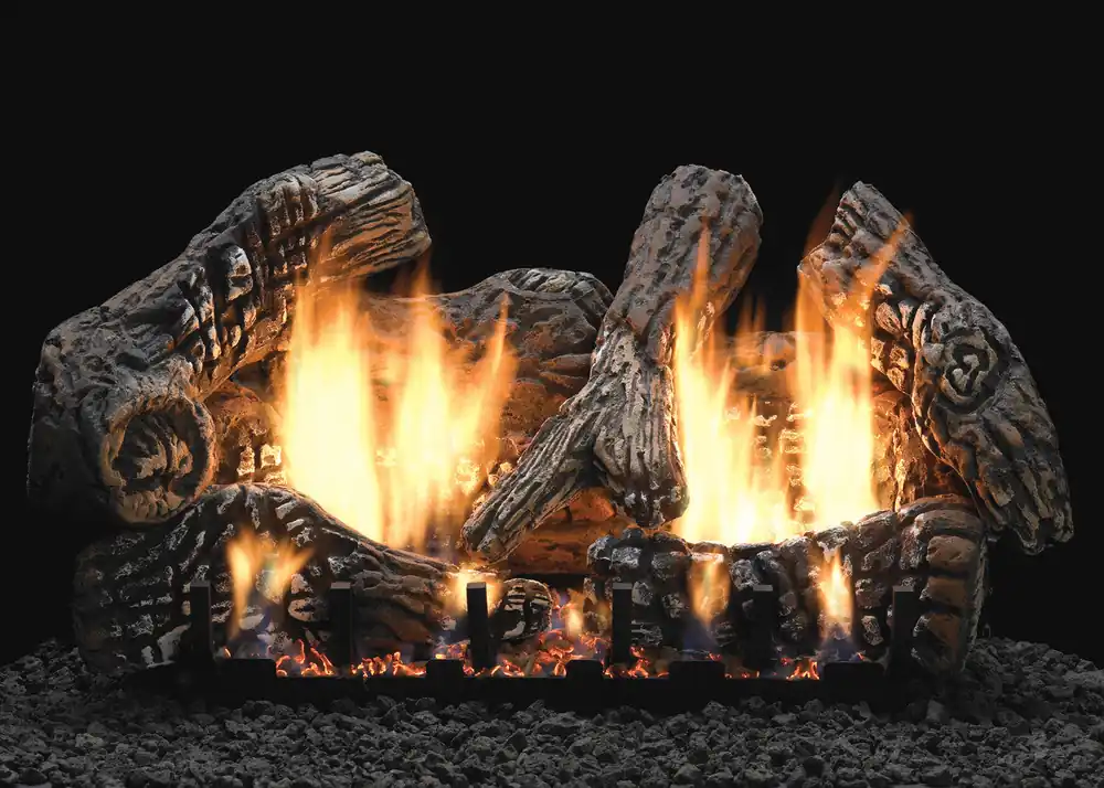 White Mountain LS24C2S Super Charred Oak Replacement Logs for Vented or Vent Free Burners