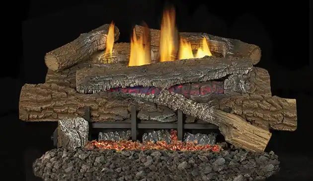 SUPERIOR LBG30BM Boulder Mountain Replacement Logs 30 inches Glow-Ramp Vent Free Burners