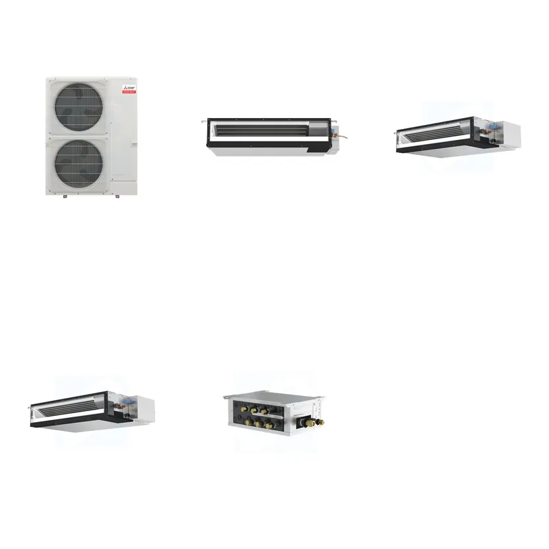 Mitsubishi Multi-Zone 36000 BTU R-454B 16 SEER2 3-Zone Ducted Low-Static Mini Split Heat Pump System - 9K+12K+15K