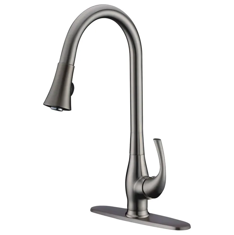 Compass Manufacturing 191-6601 Grand Single Handle High Arc Pull-down Kitchen Faucet