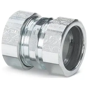 Abb TK111US 1/2 Inch Steel City USA Made Zinc Plated Steel EMT Compression Coupling