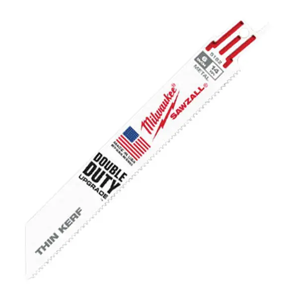 Milwaukee 48-00-5182 Thin Kerf Sawzall® Reciprocating Saw Blade, 6 Inch L, 84 T (5 Pack)