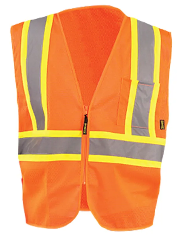 Occunomix ECO-IM2TZ-OXL X-Large Hi-Viz Orange Polyester/Mesh Vest