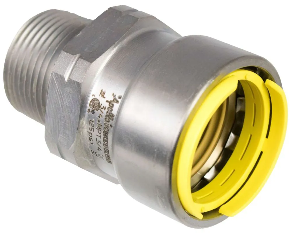 Apollo Powerpress 7482081 Gas Straight Connector FM 1/2 inchesxMPT1/2 inches