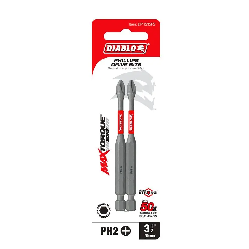 Diablo DPH235P2 3-1/2 inches #2 Phillips Drive Bits