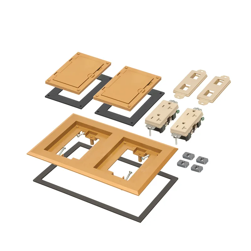 Arlington FLBC8520CA floor box cover and frame kit 2-gang