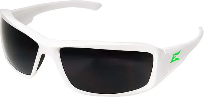 Wolf Peak International, Inc. TXB246 Safety Glasses, Brazeau, White Frame, Polarized Smoke Lens