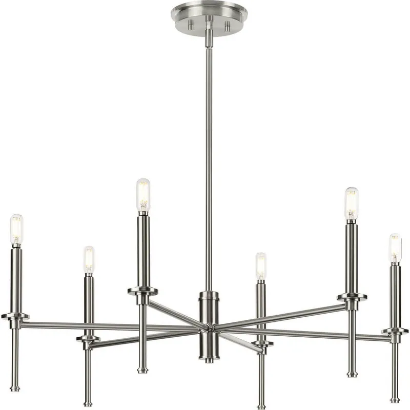 Progress Lighting P400294-009 Elara 6 Light 30 inch Chandelier