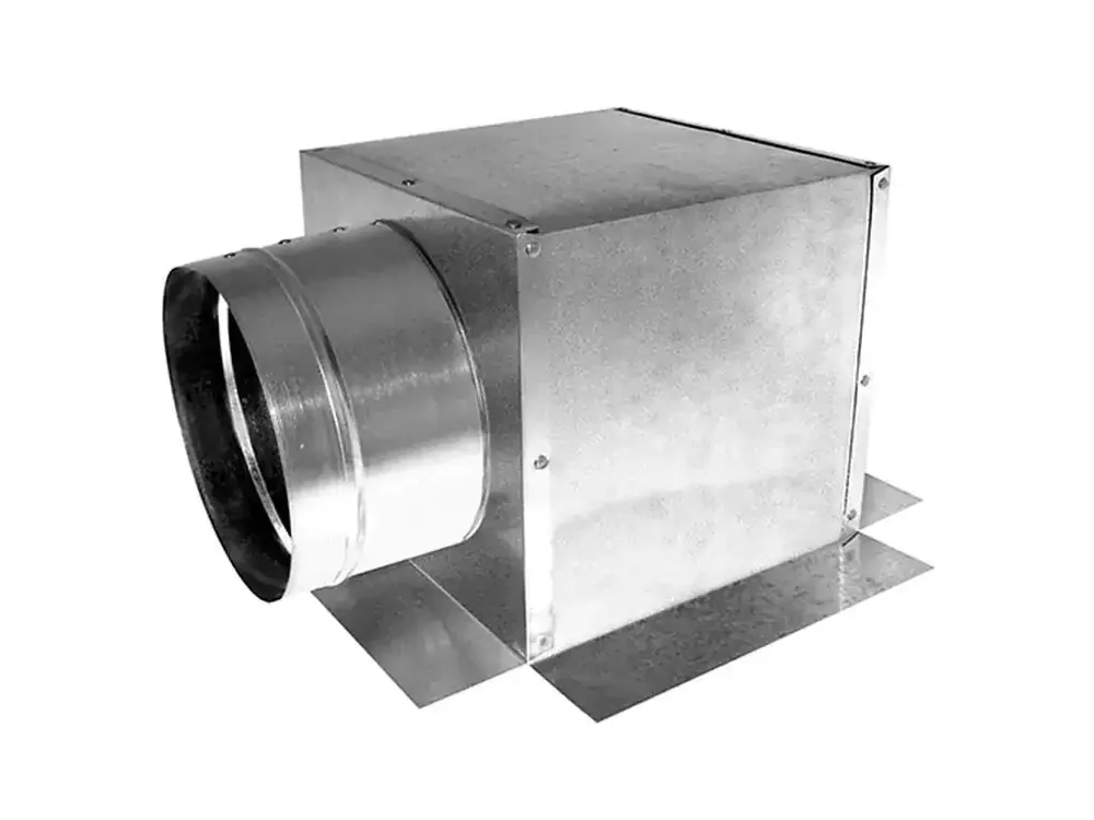 Lukjan RB61080806 8 inches x 8 inches x 6 inches Ceiling Diffuser Box, Side Outlet