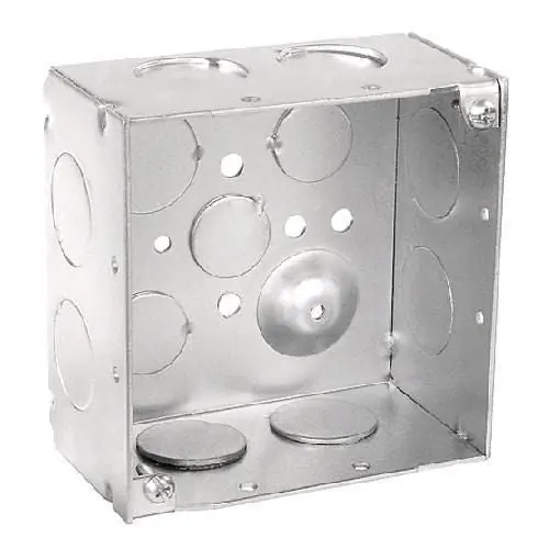 Crouse Hinds TP434 Steel Deep Outlet Box 4-Inch x 4-Inch x 2-1/8-Inch