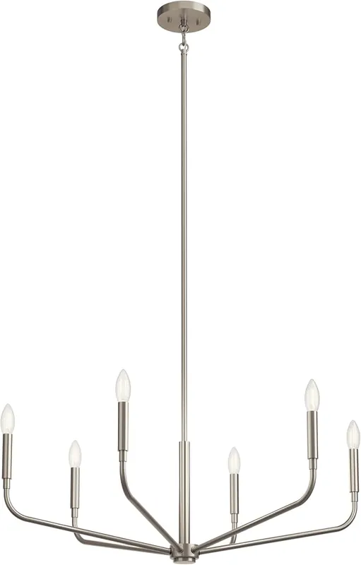 Kichler 52718NI Madden 6-Light Chandelier 17.5 inches x 32 inches