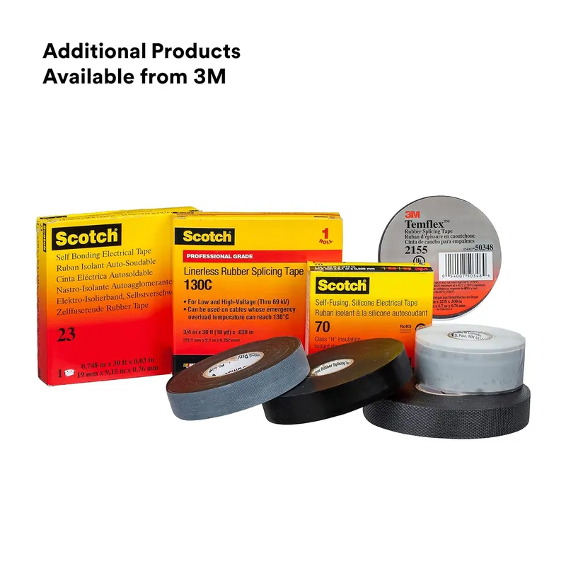 3M 70 Self-Fusing Silicone Rubber Electrical Tape 1 in x 30 ft