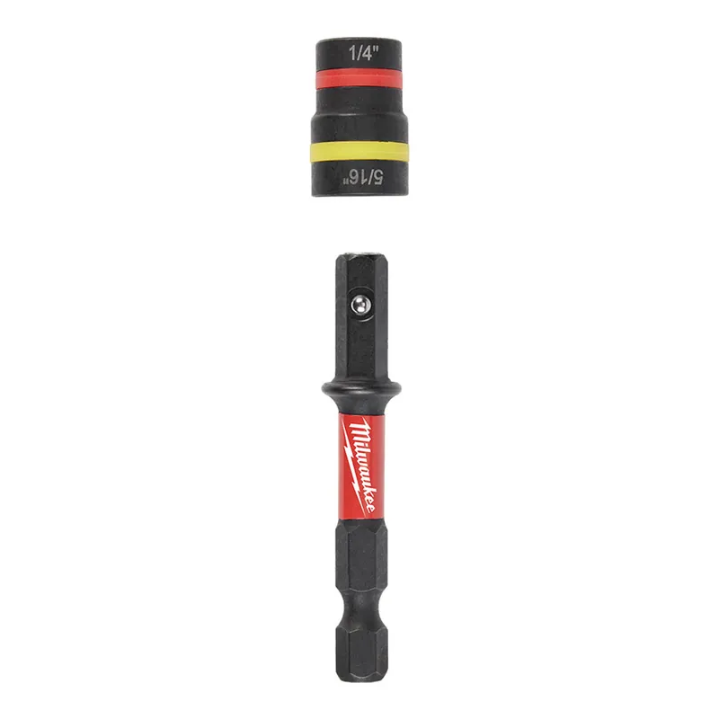 Milwaukee 49-66-4542 Shockwave Impact Duty 1/4 and 5/16 x 2-1/4 Quik-Clear 2-in-1 Magnetic Nut Driver