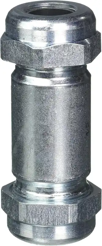 Bk Products 160-003 1/2 inches Compression x 1/2 inches Dia. x 3 inches L Compression Galvanized Steel Coupling - Case Of: 1