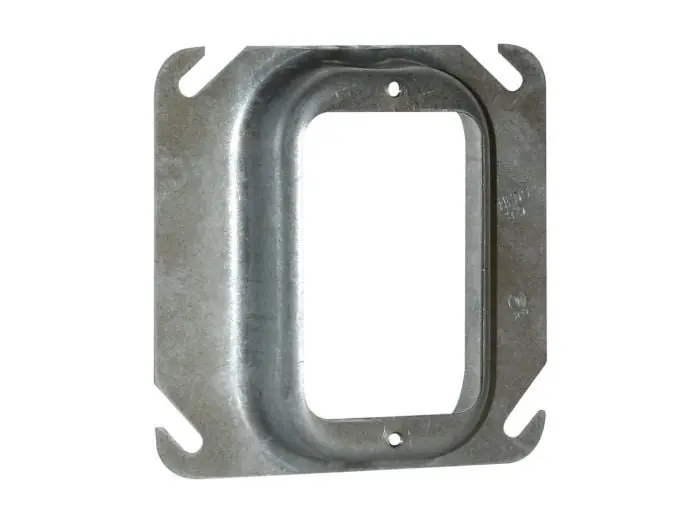 Crouse Hinds TP490 Steel 1-Gang Raised Mud Ring 4-Inch x 4-Inch x 1-1/4-Inch 8.5-Cubic-Inch