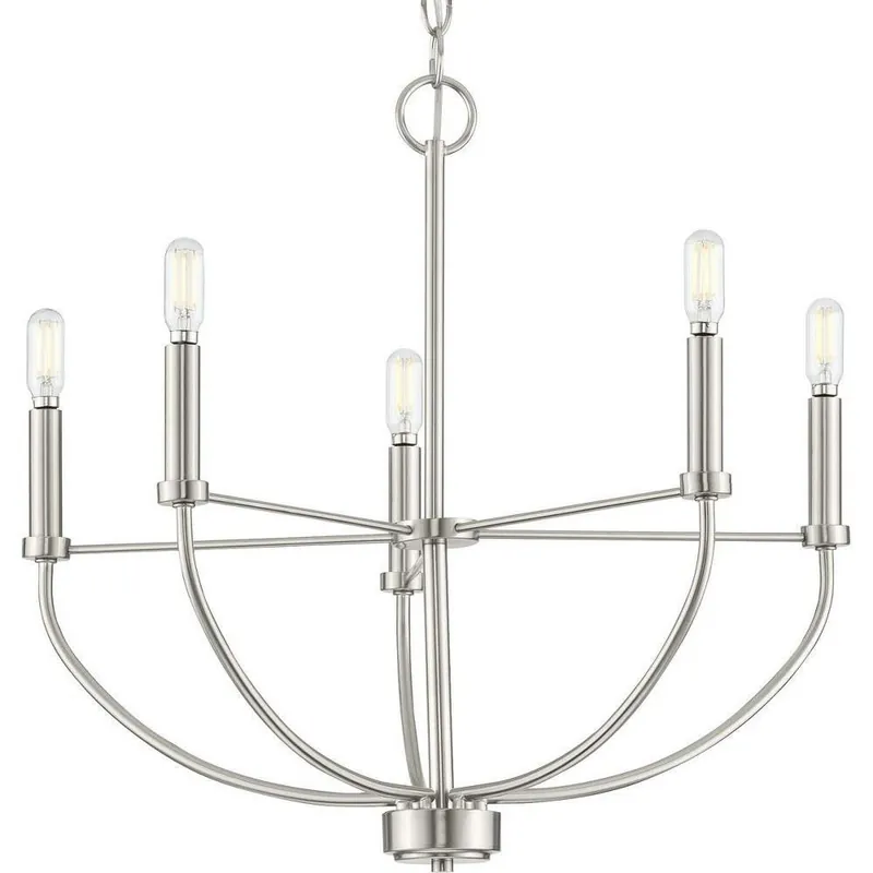 Progress Lighting P400202-009 Leyden 5 Light 22.38 inch Chandelier