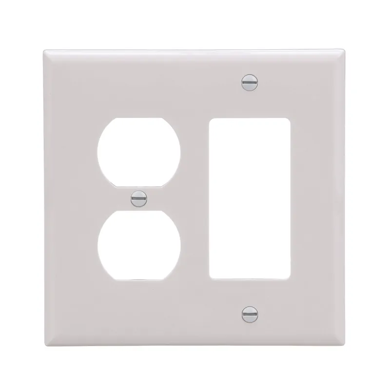 Eaton PJ826W Mid-Size Combination Wall Plate 2 Gangs