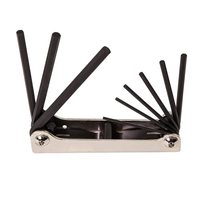 Klein Tools 70591 FOLD Folding Hex Key Set, 9-Key, SAE Sizes