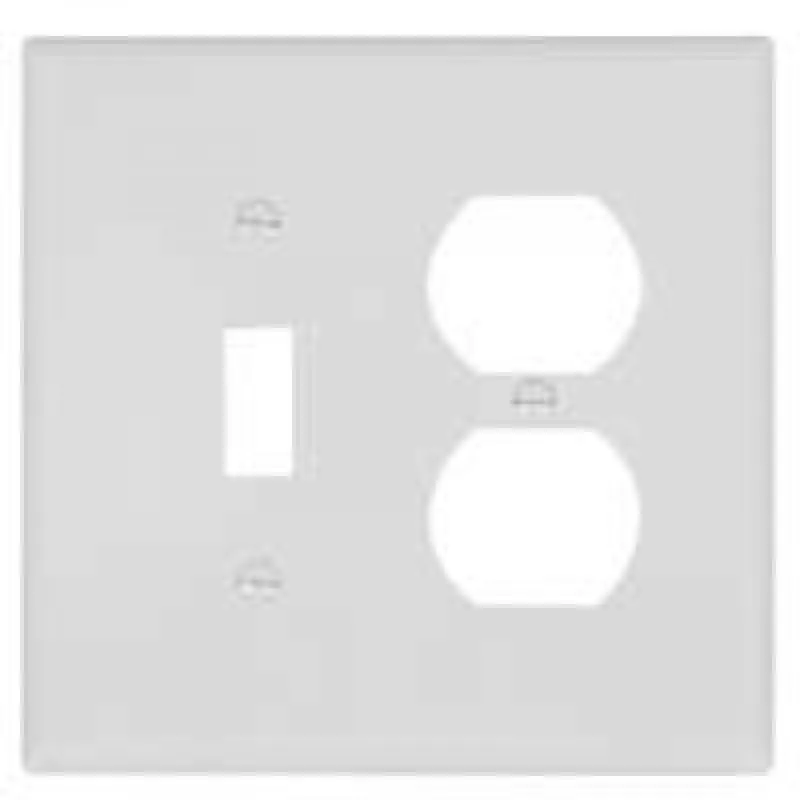 Eaton PJ18W Arrow Hart PJ Series Midway Size Combination Wallplate 2 Gangs