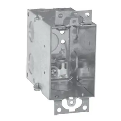 Crouse Hinds TP244 Steel 1-Gang Gangable Switch Box 2-Inch x 3-Inch x 3-1/2-Inch